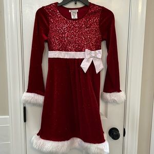 Bonnie Jean girls Christmas dress. Size 14.